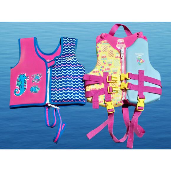Speedo Swim Kids Flotation Device Type III PDF Life Vest Jacket & Training Float - Picture 1 of 7